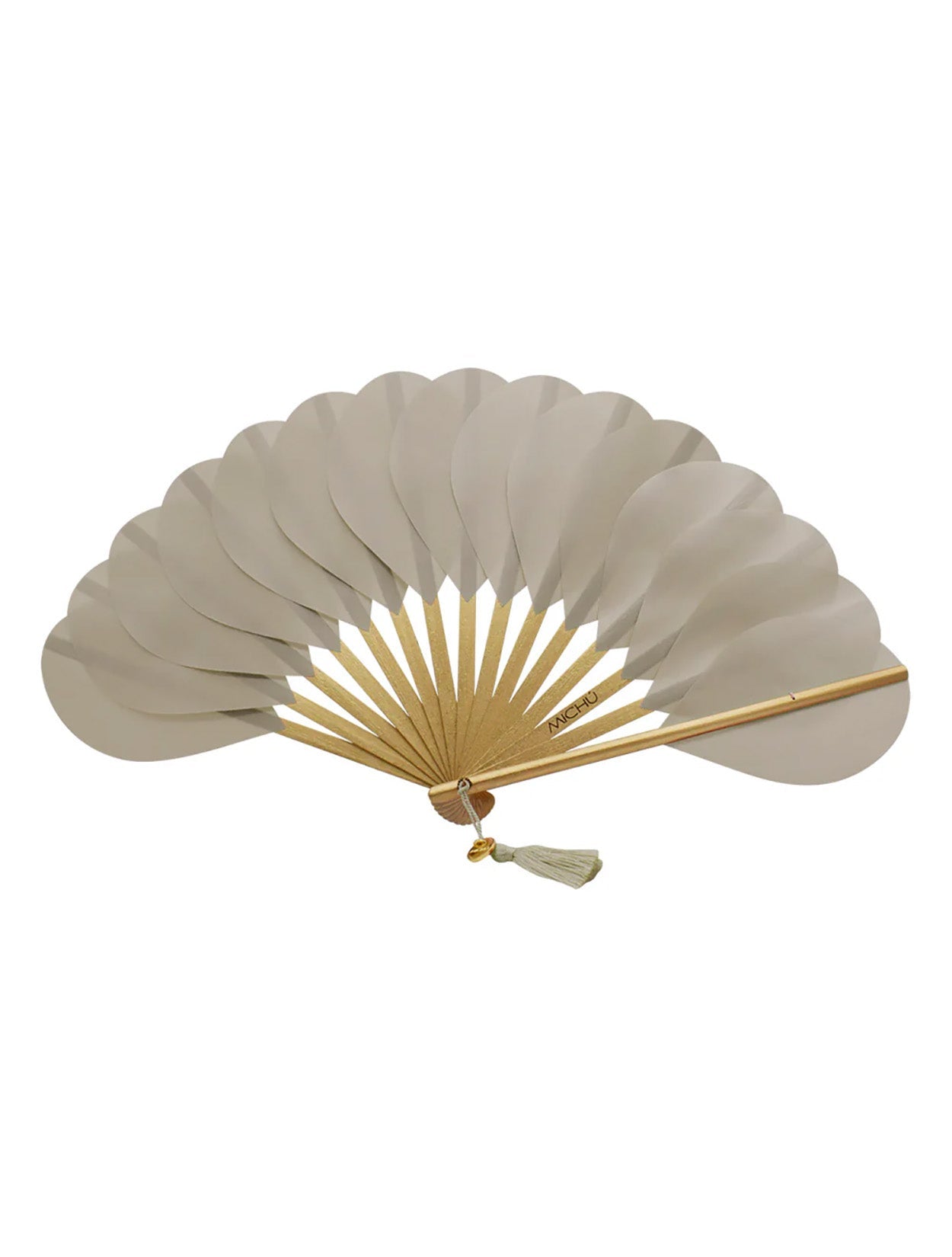 ABANICO OVALADO CHAMPAGNE