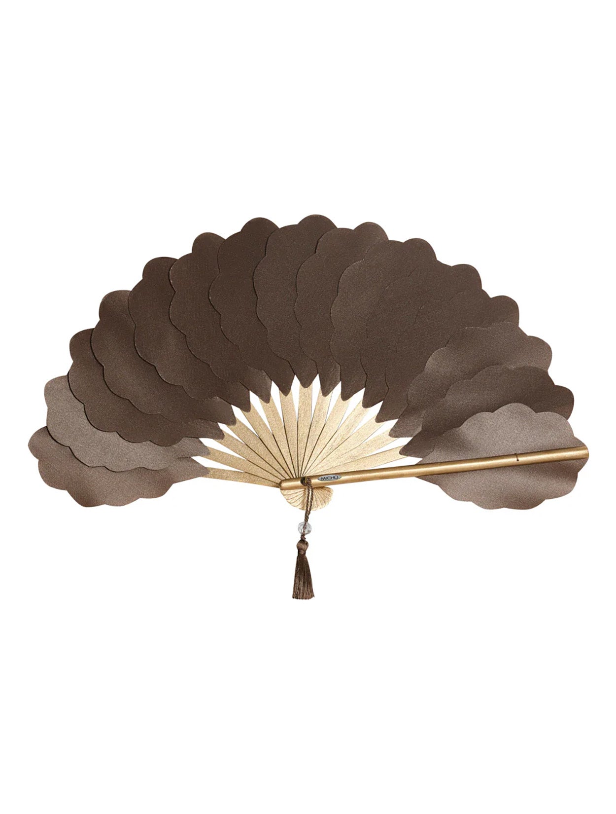 ABANICO ONDAS PEQUEÑO TAUPE