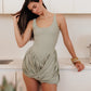 Vestido Largo en Color Camel con Diseño de Autor Agua Salada Menta de la marca colombiana Santo Azul x Casa Precis, Concept Store