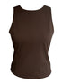 Almendro Top | Top Sin Mangas con Escote Posterior