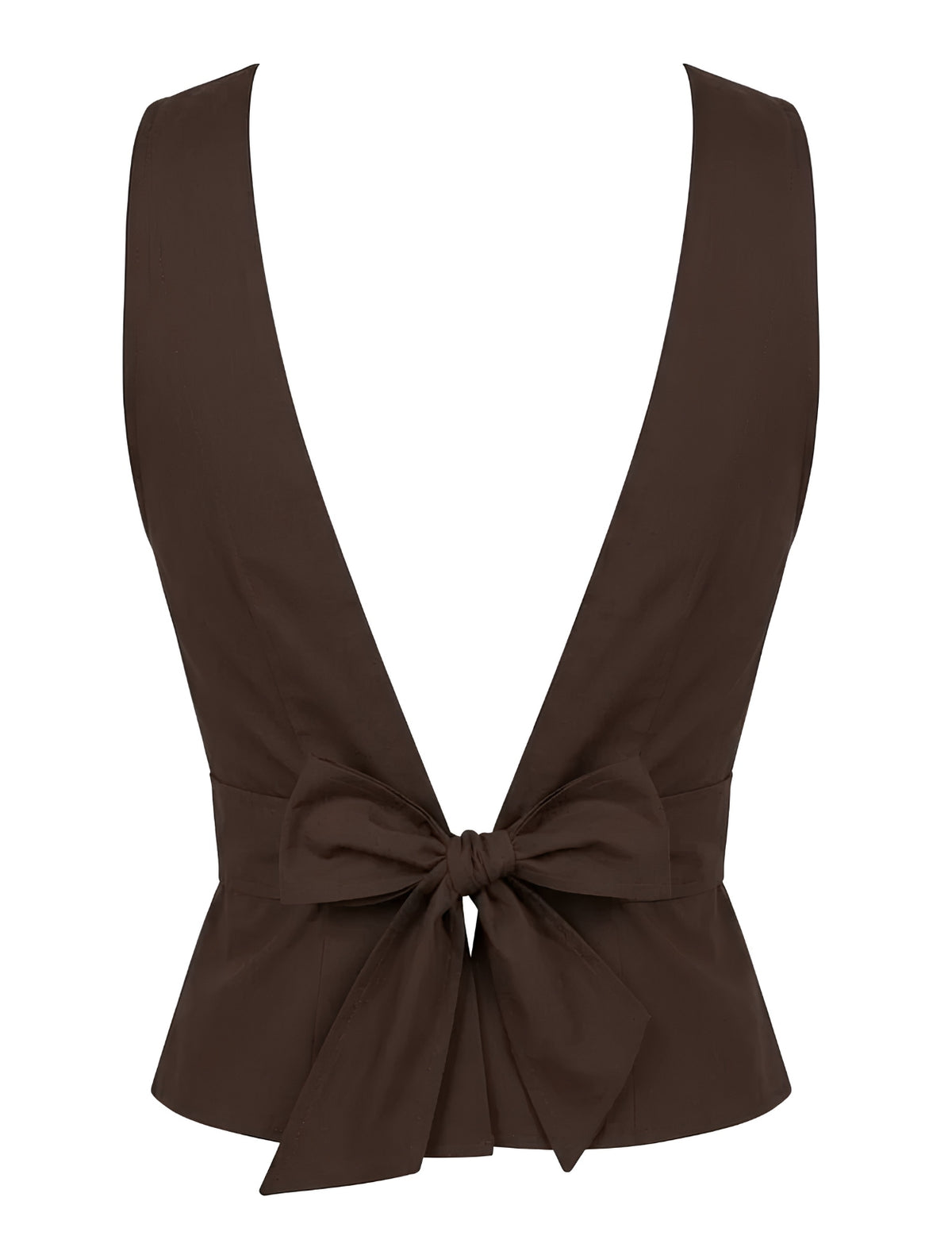 Almendro Top | Top Sin Mangas con Escote Posterior