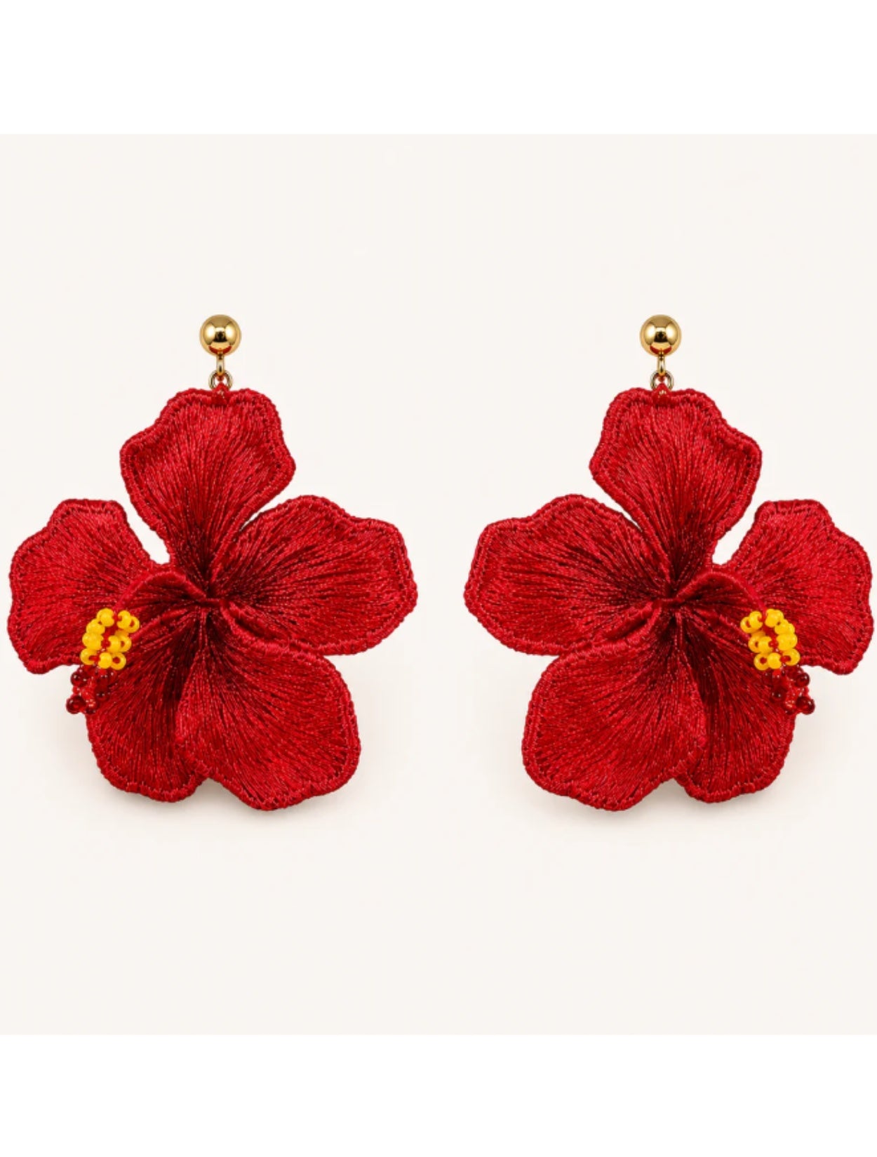 Aretes Cayena Bordados a Mano | Joyería Colombiana