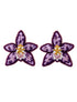 Aretes Bordados Orquídea Flor de Bogotá | La Mansión