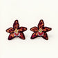 Aretes Bordados Orquídea Flor de Bogotá | La Mansión