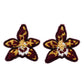 Aretes Bordados Orquídea Flor de Bogotá | La Mansión