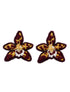 Aretes Bordados Orquídea Flor de Bogotá | La Mansión