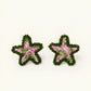 Aretes Mini Estrella de Mar Bordados | La Mansión Secreta
