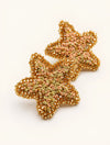 Aretes Mini Estrella de Mar Bordados | La Mansión Secreta