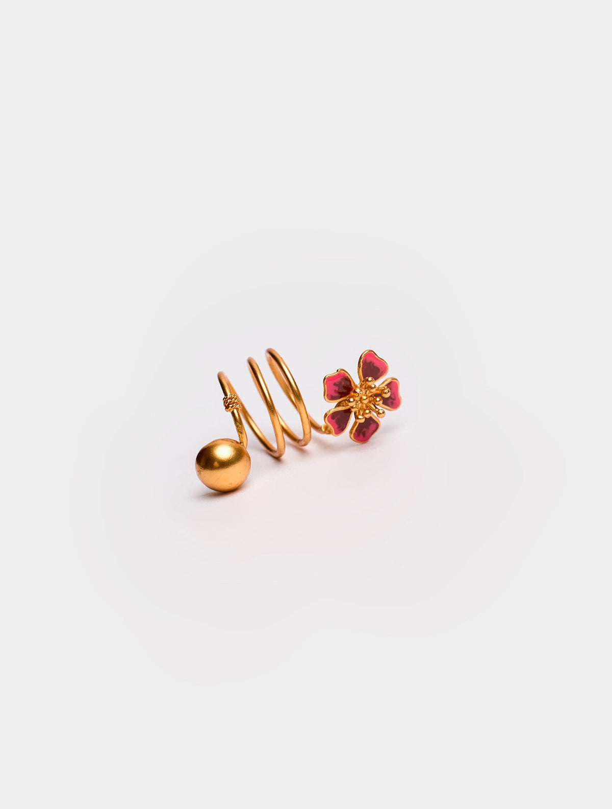 Anillo Aurora Mini Espiral Terracota Swirl | Sara y Flora