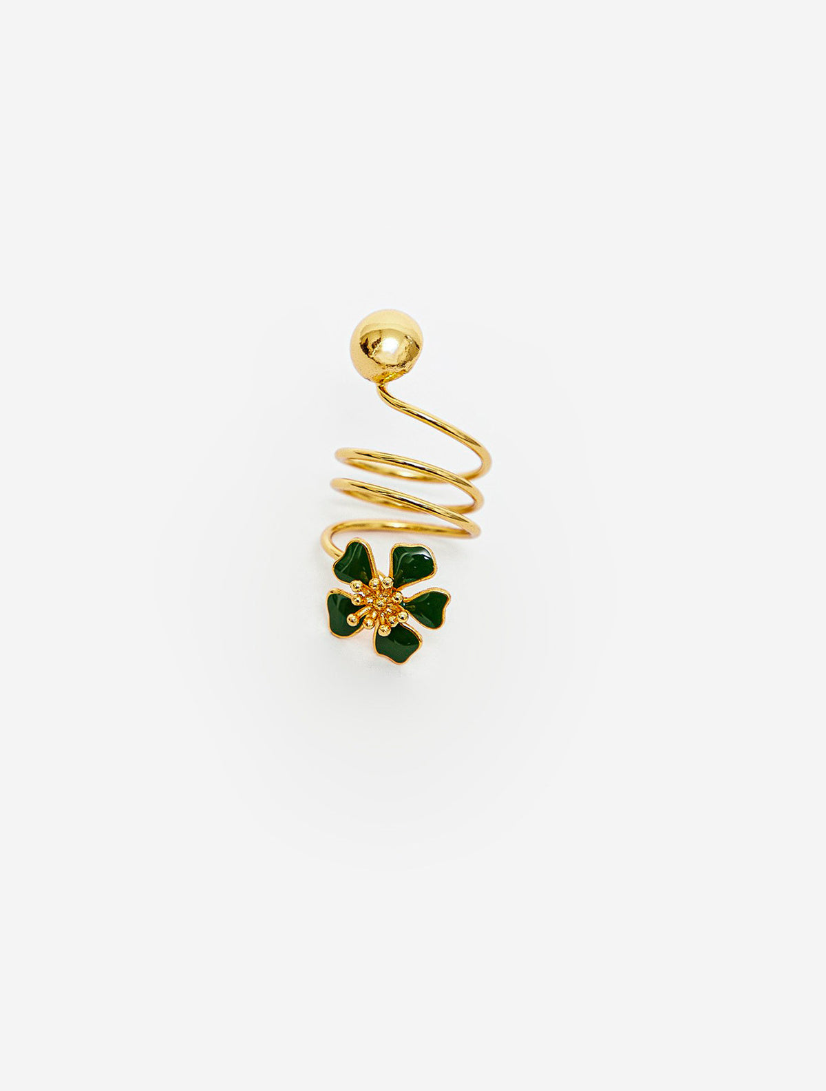 Anillo Aurora Espiral Verde | Sara y Flora