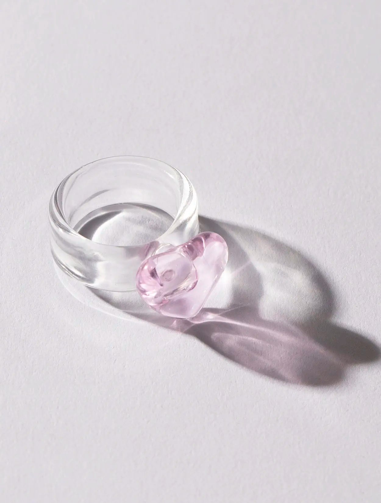 ANILLO CORAZÓN VIDRIO