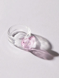 ANILLO CORAZÓN VIDRIO