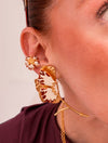 Aretes Aurora Asimétricos Mantequilla | Joyería Contemporánea | Sara y Flora