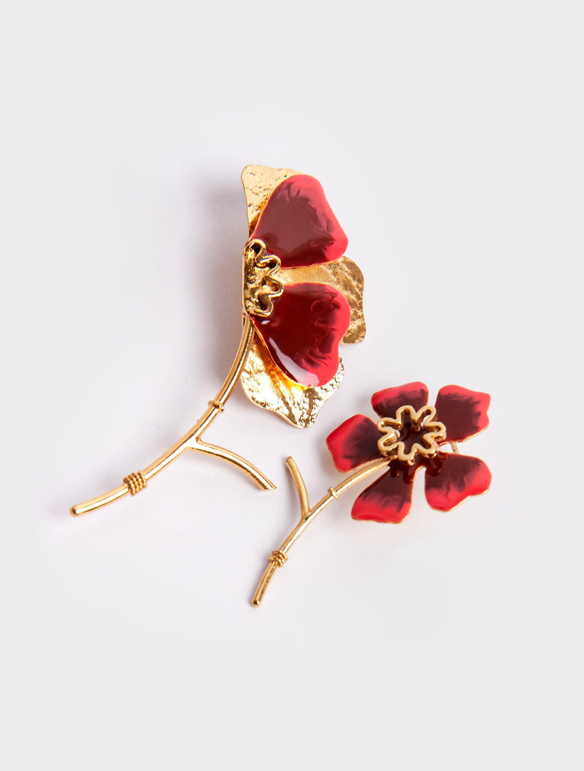 Aretes Aurora Asimétricos Terracota | Joyería Contemporánea | Sara y Flora