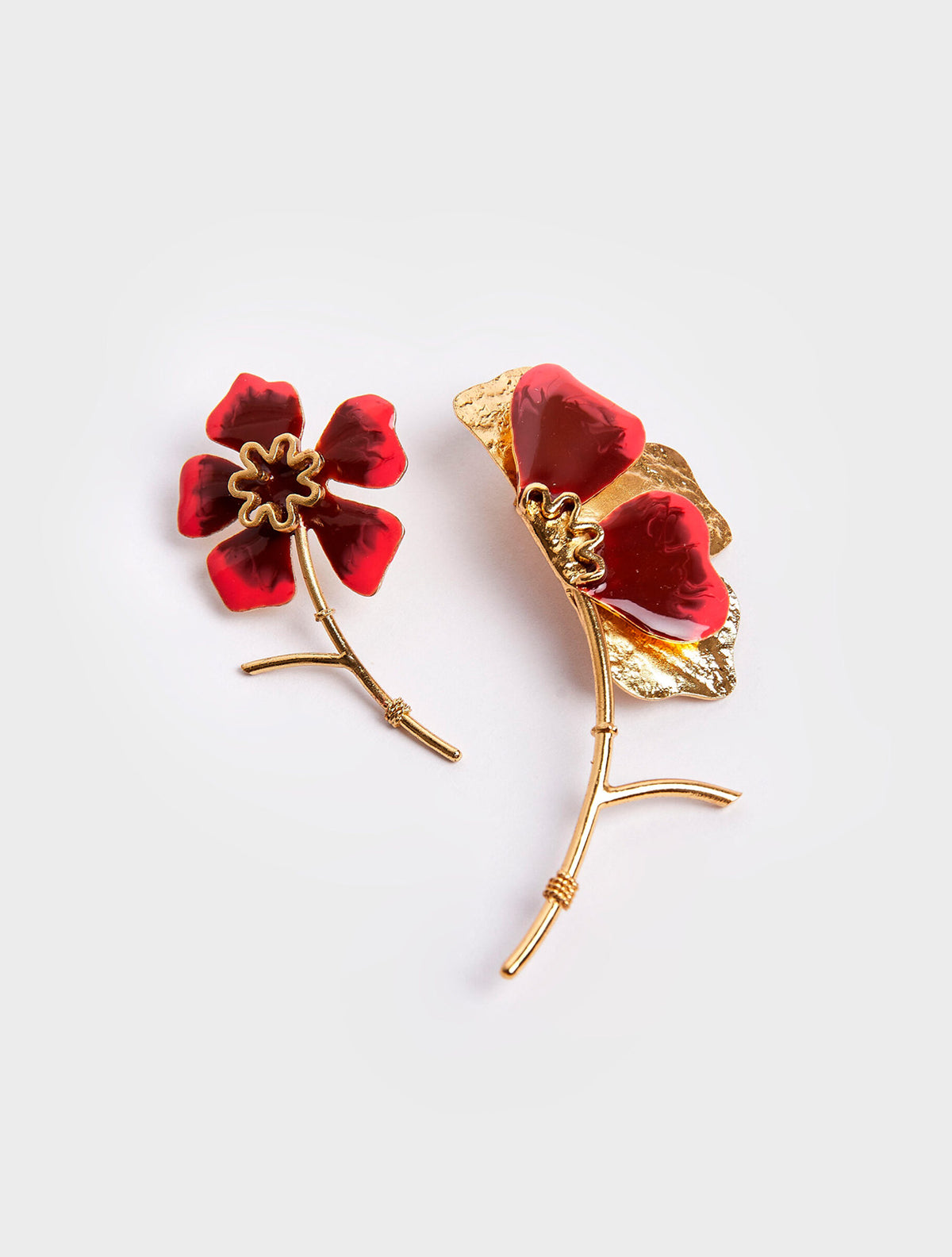 Aretes Aurora Asimétricos Terracota | Joyería Contemporánea | Sara y Flora