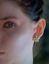 Aretes Aurora Mini Blanco | Joyería Contemporánea | Sara y Flora