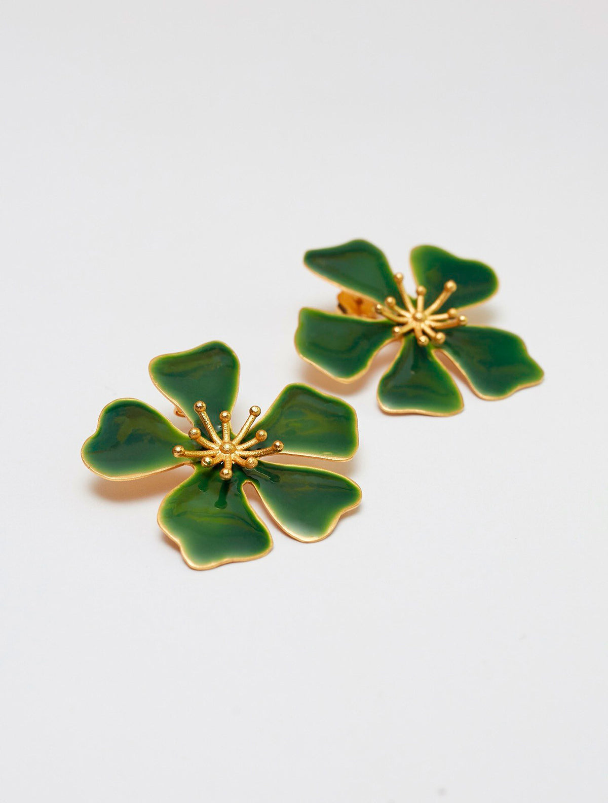 Aretes Aurora Maxi Verde | Joyería Contemporánea | Sara y Flora