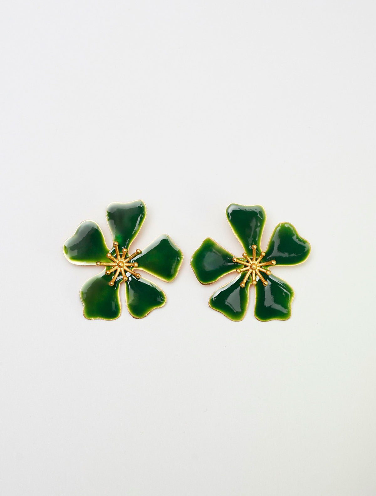Aretes Aurora Maxi Verde | Joyería Contemporánea | Sara y Flora