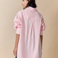 Camisa Anais | Algodón Rosa con Cierre Corset