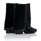 Rodeo Negro Ante | Botas de Ante Hechas a Mano 