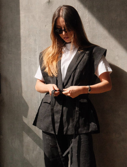 BLAZER VEST SERA DE LINO