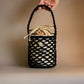Bolso Palma Bag totalmente artesanal de la marca Artea con fibra de palma y red negra – Moda colombiana de lujo consciente y diseño de autor | Casa Precis, Concept Store