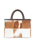 Cardelia Café Oscuro | Bolso Estructurado con Patchwork Animal | VLN Official