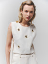 Flare Vest | Apliques Dorados