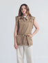 Chaleco Love Caqui | Silueta Oversized Drill