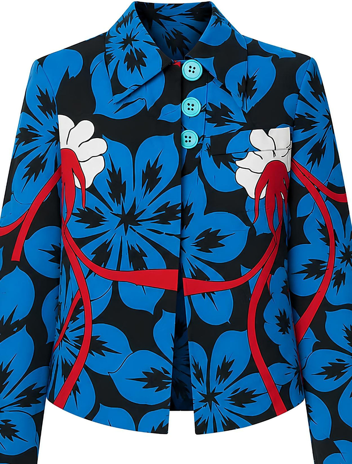 Flom Blue Jacket | Chaqueta Floral Sastre