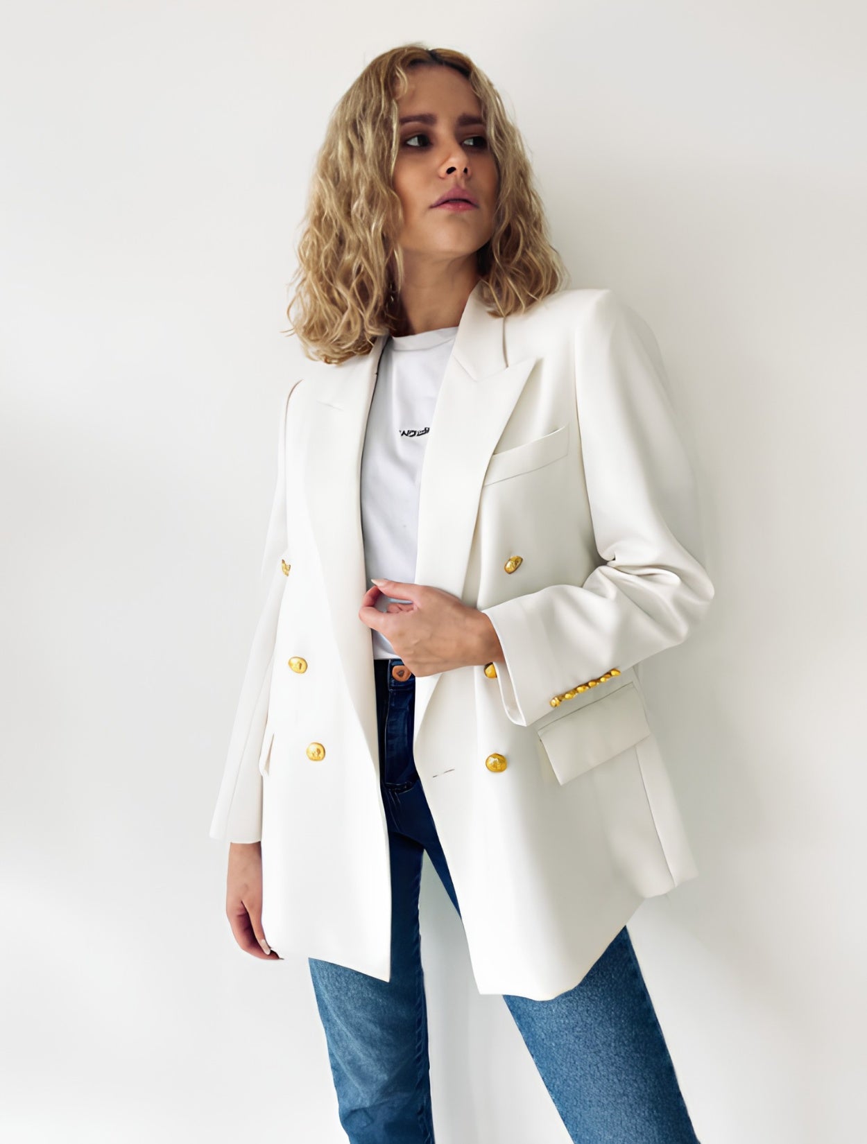 Chaqueta de traje Copenhague | Chaqueta Blanca de Traje para Mujer