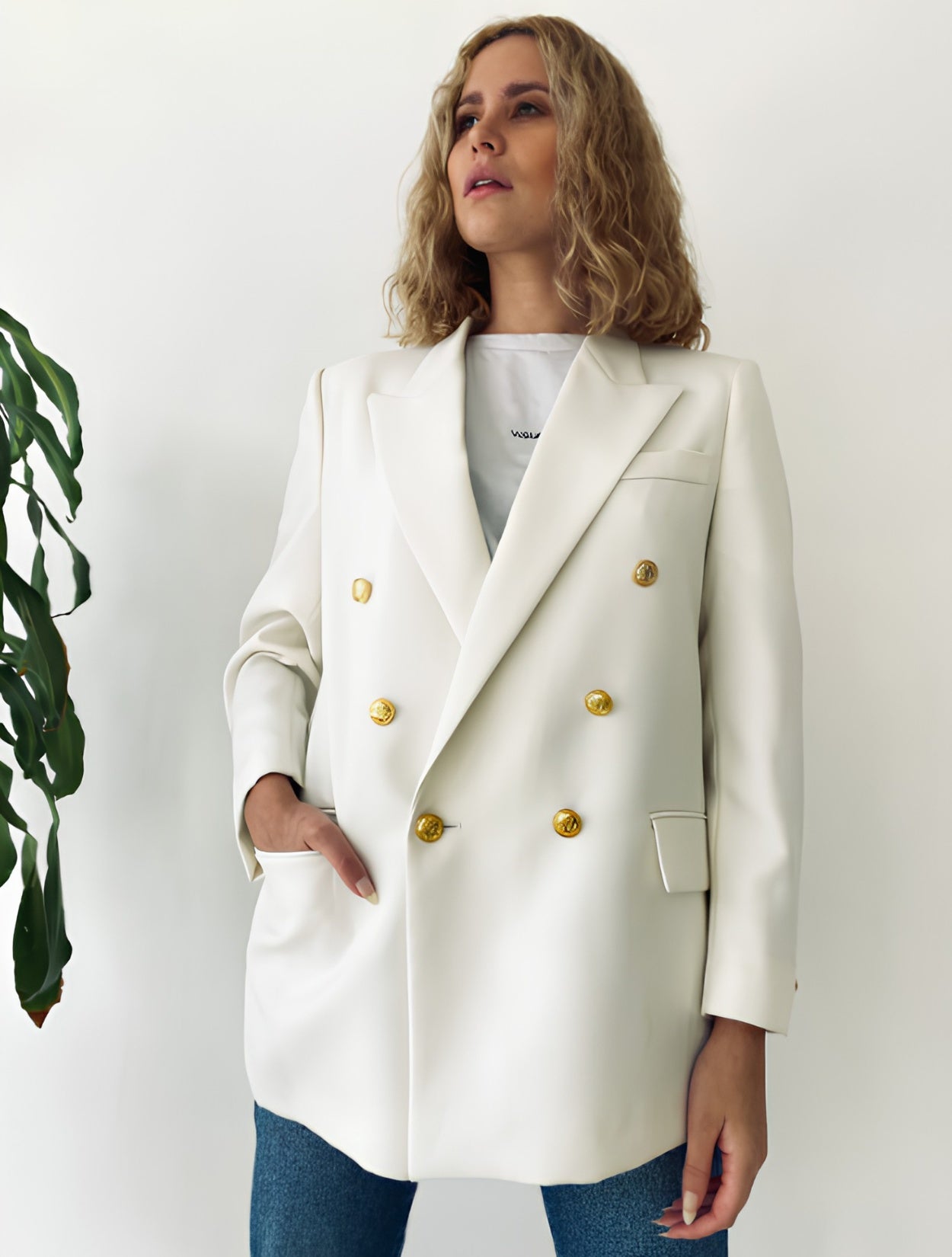 Chaqueta de traje Copenhague | Chaqueta Blanca de Traje para Mujer