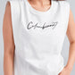 Camiseta marfil de algodón con bordado Alma Colombiana de la diseñadora Juliana Sanchez en Casa Precis.