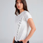 Camiseta en algodón marfil con bordado Made of Love para mujer – Juliana Sanchez | Casa Precis, Concept Store. Segundo plano.
