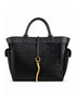 Cartera Amelia de la marca Legado tipo tote en cuero negro y pelo con dije dorado orgánico y silueta estructurada – Bolso de lujo de autor hecho en Colombia | Casa Precis, Concept Store
