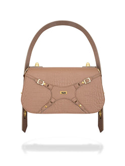 Cartera Dream de VLN en cuero glazeado con diseño multifuncional en color café y 6 formas de uso para mujer – Moda colombiana de lujo | Casa Precis, Concept Store