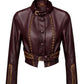 CHAQUETA REGENTE ROUGE DE CUERO LISO