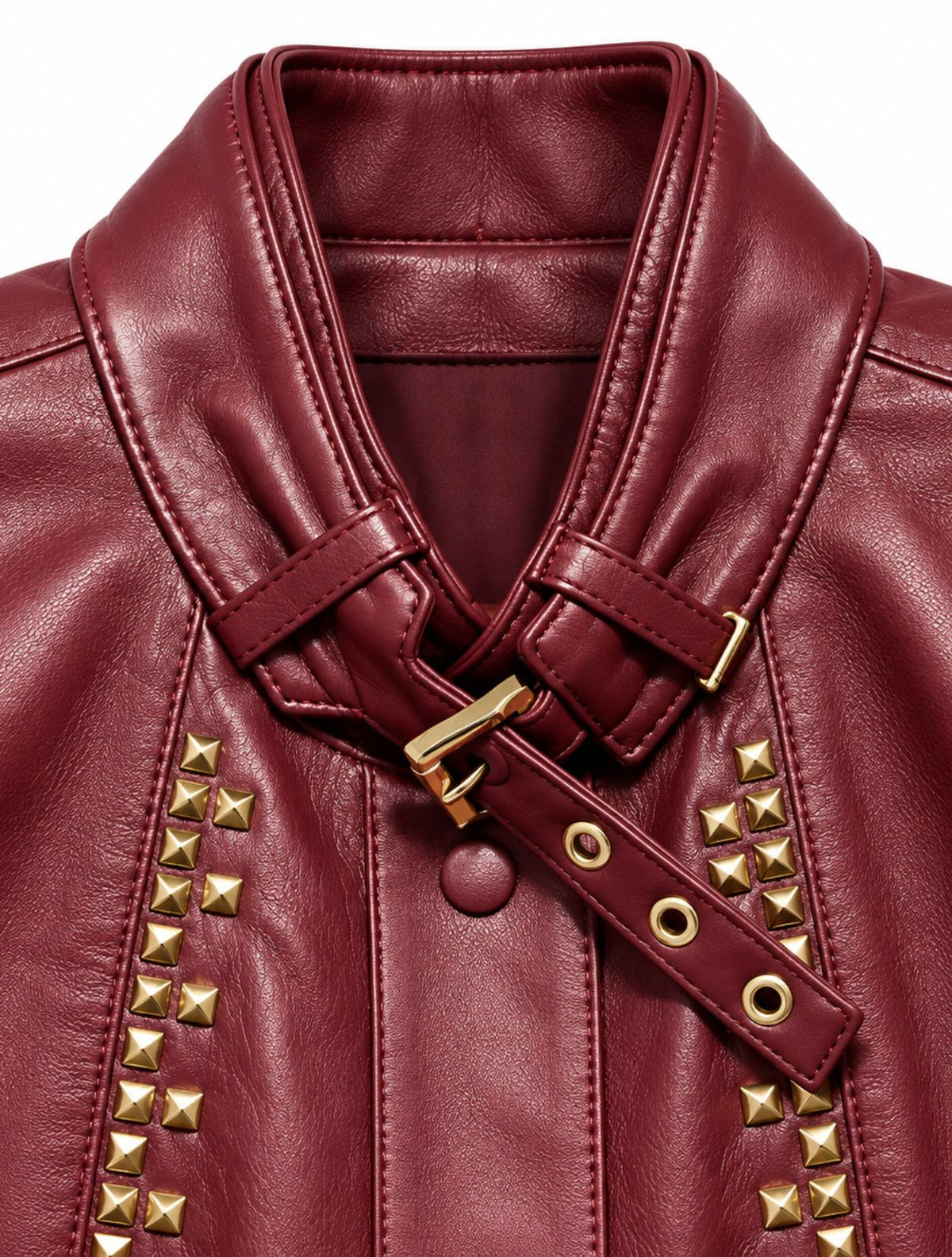 CHAQUETA REGENTE ROUGE DE CUERO LISO