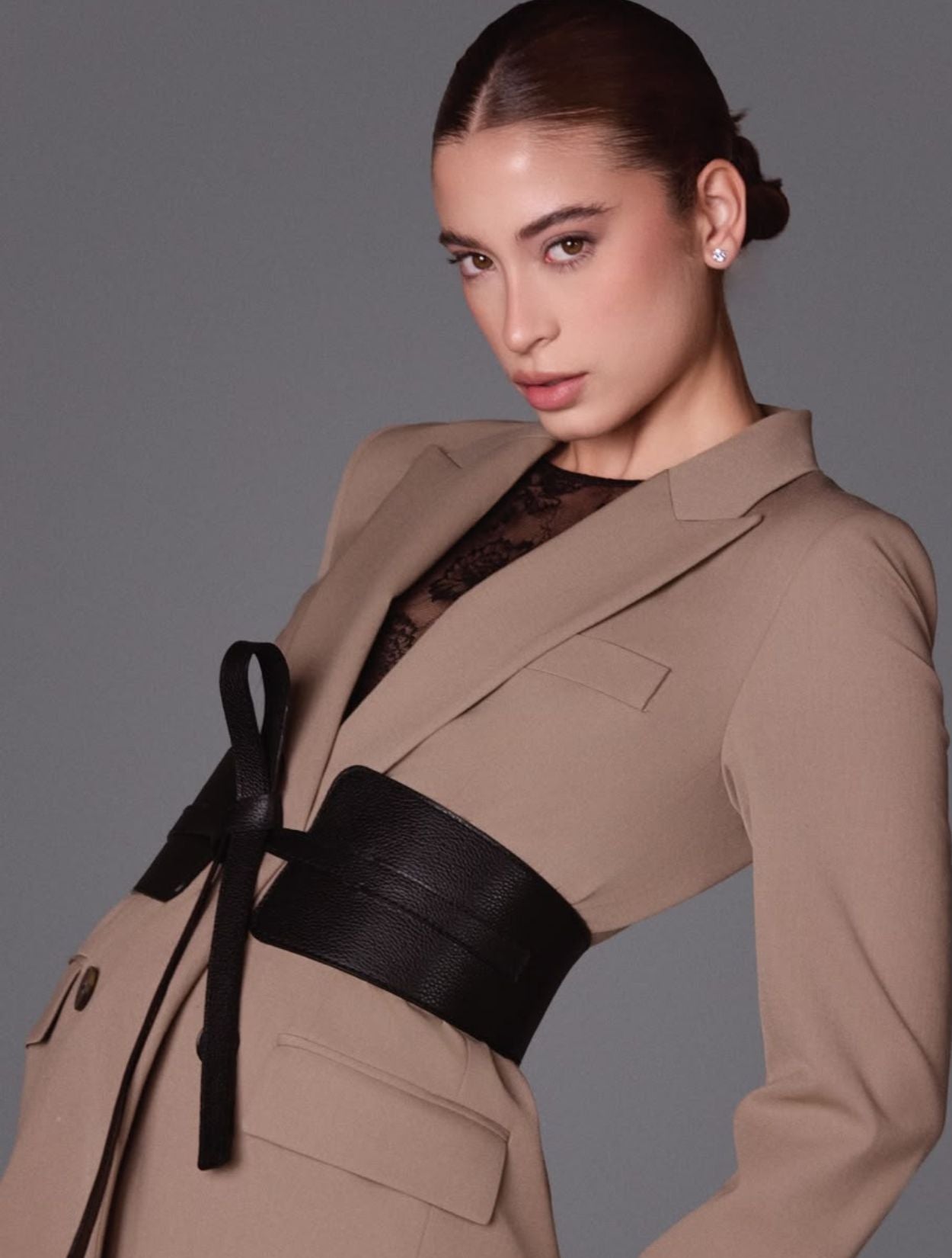 Victoria Black Belt en Cuero | Amarante