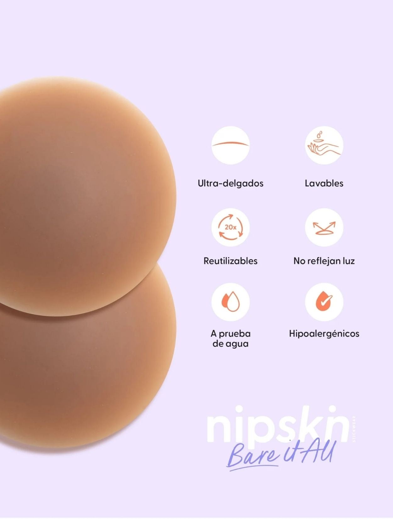 CUBREPEZONES DE SILICONA REUTILIZABLE