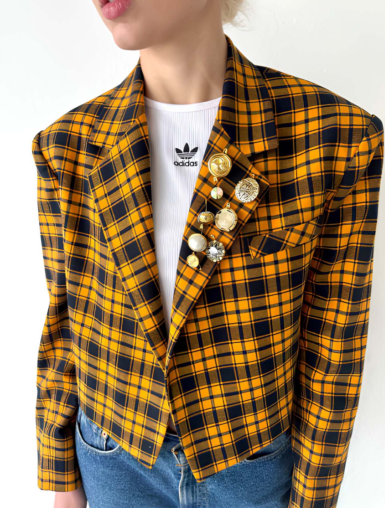 Traje de Edimburgo | Chaqueta Crop de Lana para Mujer