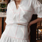 Falda Denim Ivory | Con Pespuntes
