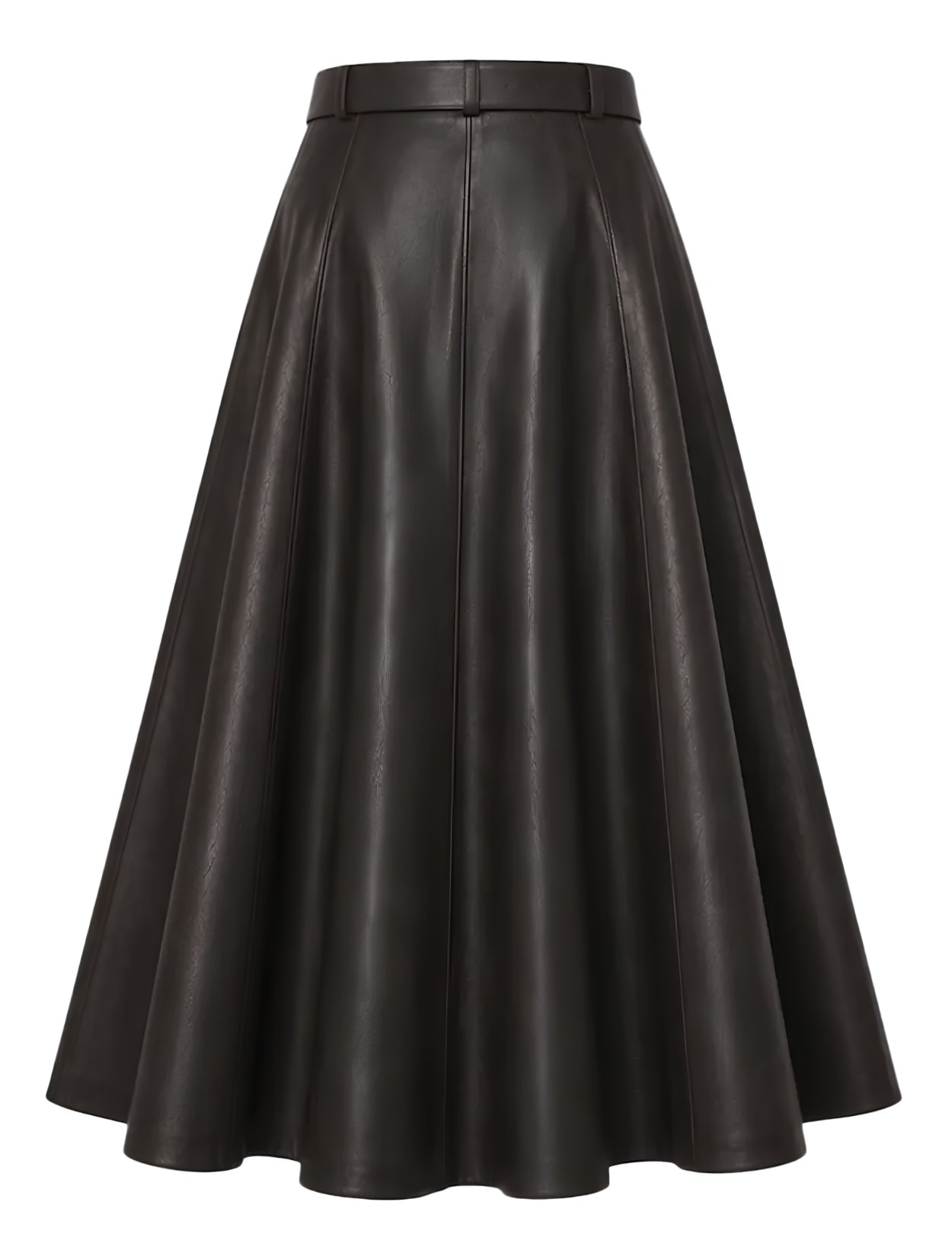 Falda Cuero Cintura Alta | Hebilla Oro 24k