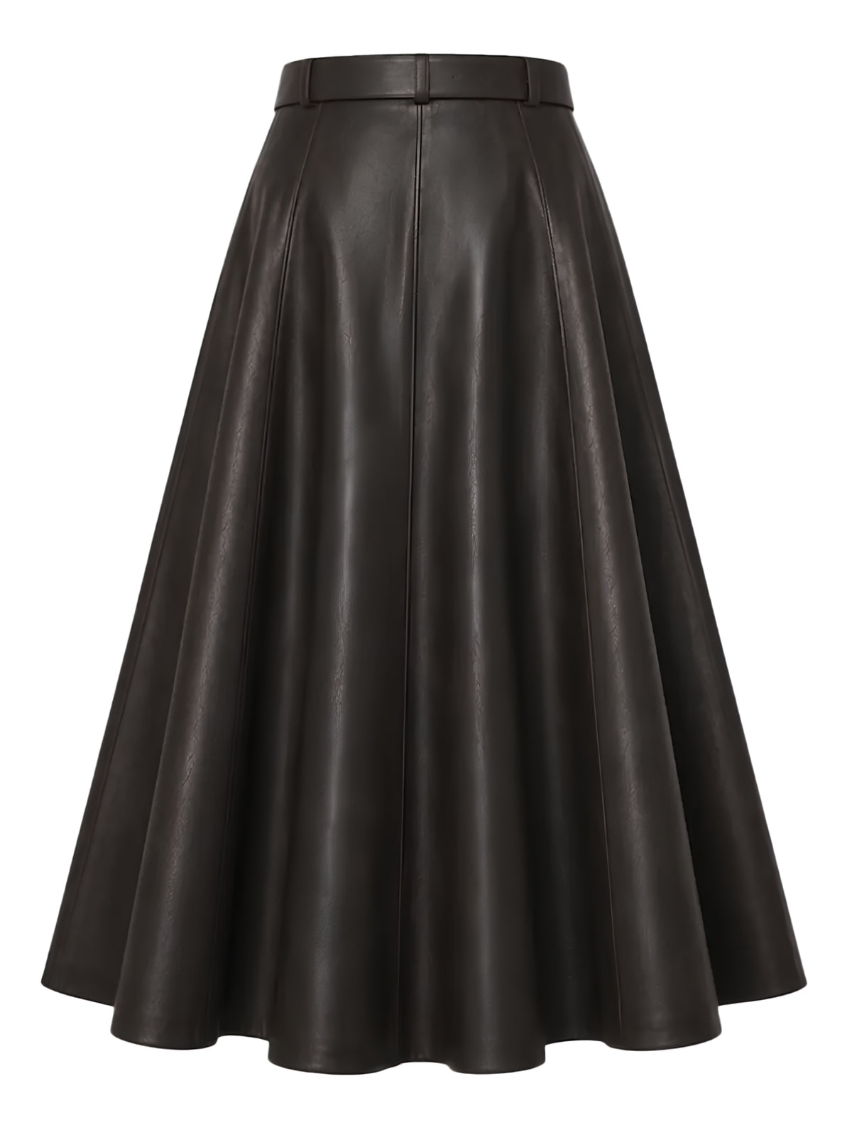 Falda Cuero Cintura Alta | Hebilla Oro 24k