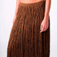 Falda Athos de Bless en color bronce satinado con silueta fluida y corte midi para mujer – Moda colombiana de lujo minimalista | Casa Precis, Concept Store
