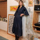 Falda midi en denim de la marca Diana Buelvas con tiro alto y silueta estructurada – Moda colombiana de lujo contemporáneo y diseño de autor | Casa Precis, Concept Store