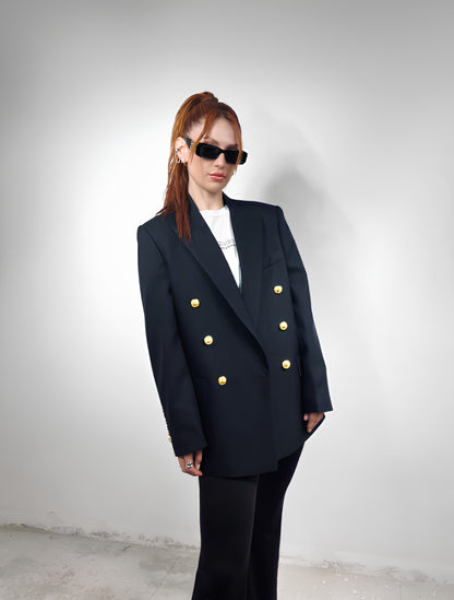 Chaqueta de traje Jackson | Chaqueta Negra de Lana para Mujer