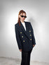 Chaqueta de traje Jackson | Chaqueta Negra de Lana para Mujer