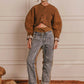 Bambi Camel Jogger | Rib Suave con Denim 