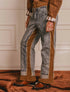 Bambi Camel Jogger | Rib Suave con Denim 